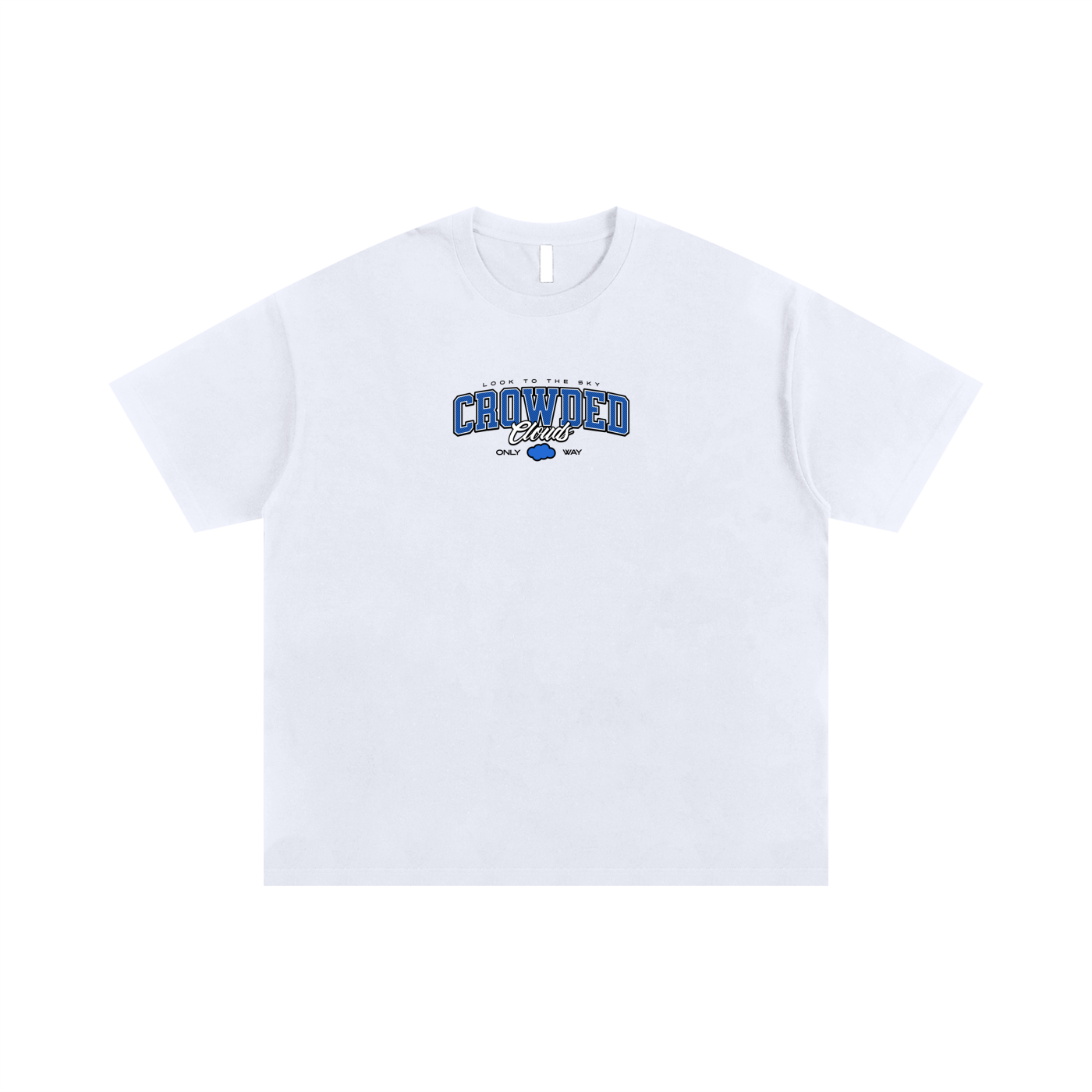 Crowded Clouds Angel Logo White Tee