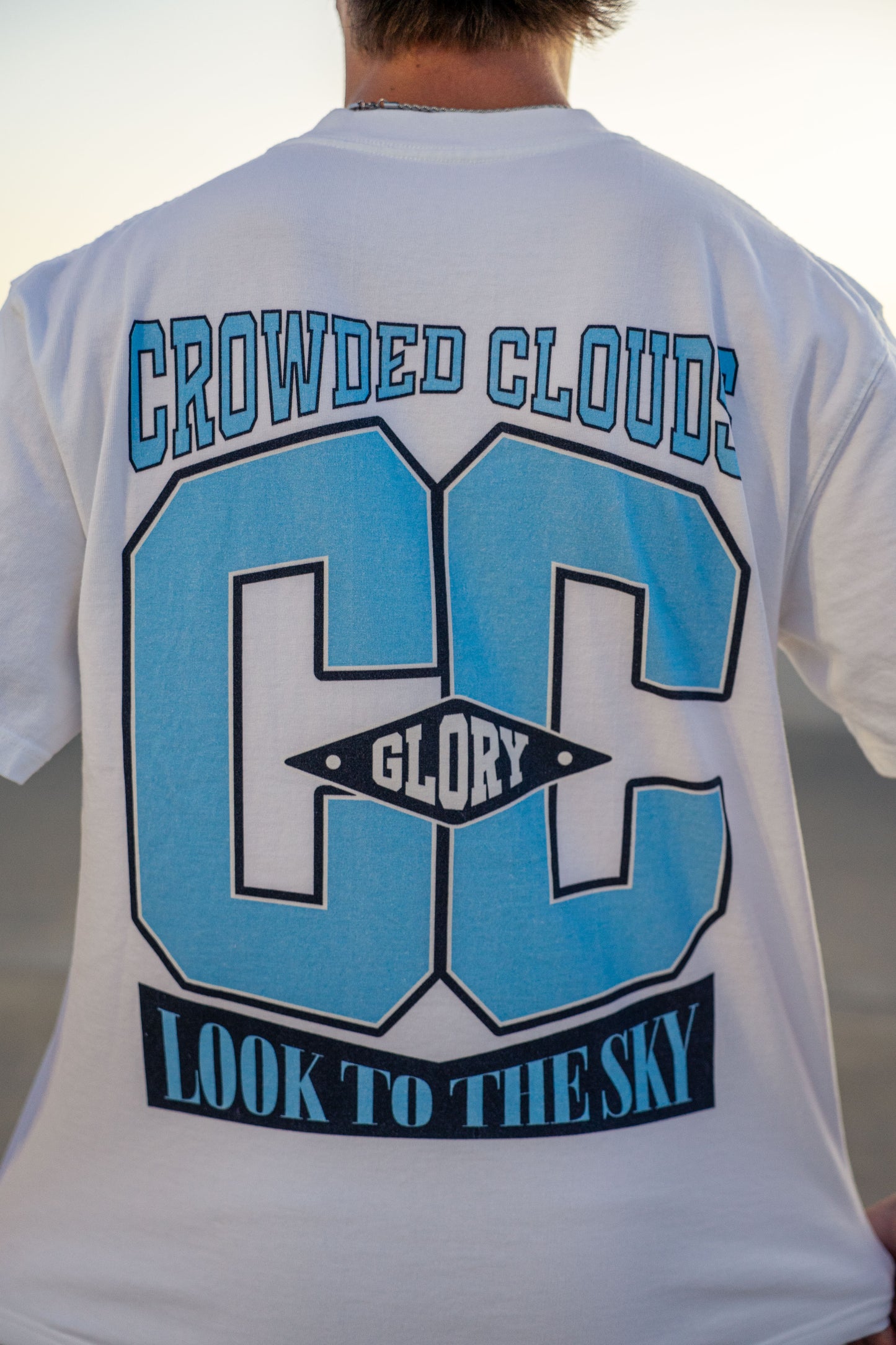 Crowded Clouds Glory Logo White Tee